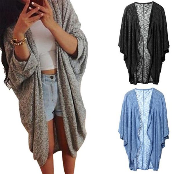 

wholesale- the most womens lady casual knit sleeve sweater coat cardigan jacket, Black;brown