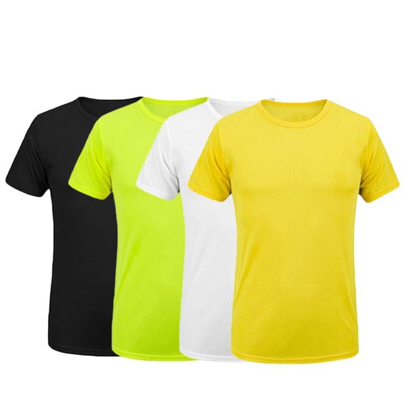 

wholesale- funoc men workout t-shirts men quick-drying tee shirt teenager casual loose short sleeve t shirt male plus size, White;black