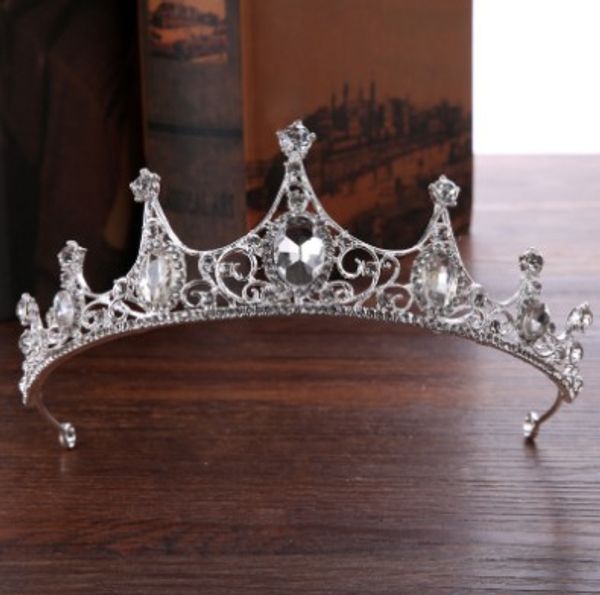 

elegant bridal crown silver tone crystal bridal tiara wedding hair accessories hair jewelry bridal head pieces, Slivery;golden