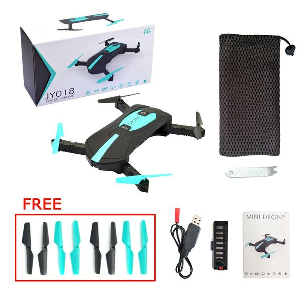 JY018 Mini Drone Com Câmera FPV WiFi Dobrável RC Bolso Drone BNF G-Sensor de Modo de Imprensa Do Ar Altitude Hold