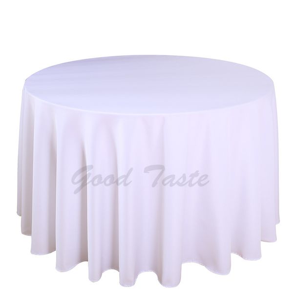 Pack 108 Inch Round Wedding Table Cloth 100 Polyester Seamless