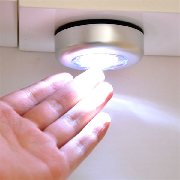 2019 3led Touch Pat Lights Car Ceiling Wall Cabinet Light Battery Powered Home Kitchen Under Cabinet Closet Push Tap Stick On Lamp From Light Lead