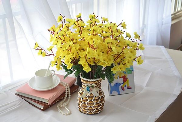 

9 fork plum home furnishings decorative fake flowers simulation jinghua simulation plant bouquet wholesale