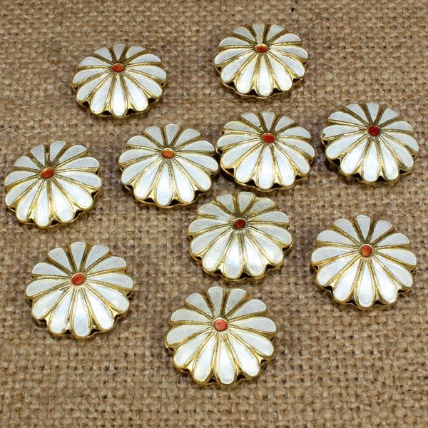 

phoenix flower beads multi colors filigree silver blue spacer loose beads for diy jewelry bracelet crafts & charms cloisonne beads 30pcs/lot