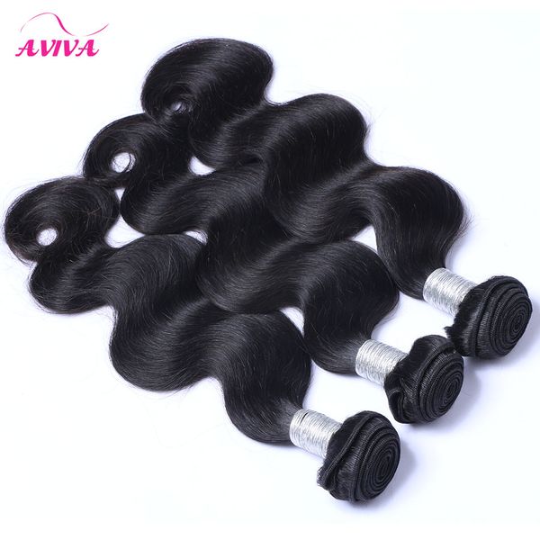 Corpo brasileiro Virgem Remy Extensões de Cabelo Humano Extensões Não Transformadas Vigin Brasileiro Ondulado Cabelo Humano Weave Bundles 3/4 pcs Lot Dupla Wews