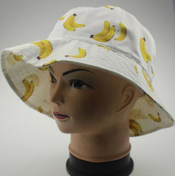 

cute fruit print fisherman bucket hat outdoor sun cap church hats fashion accessories polyester lovely cute funky passion, Blue;gray