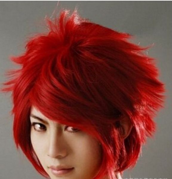 Cosplay Wig Universal Cos Anime Male Hair Red Color Original