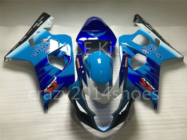 

new abs motorcycle fairing kits 100% fit for suzuki gsxr600 gsxr750 2004 2005 600 750 04 05 k4 bodywork set blue black style no.4
