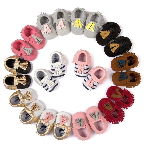 

wholesale- baby shoes toddler infant boys girls soft tassel moccasins first walkers anti-slip fringe shoes