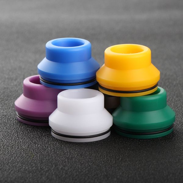 

Newest 24MM Drip tips Wide Bore Mouthpiece 24MM RDA Caps Colorful High quality fit 24MM RDA Atomizers E Cigarette DHL Free