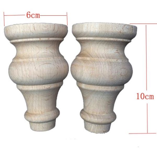 

4pcs/lot 10x6cm european furniture legs solid wood legs feets carved bathroom cabinet table foots