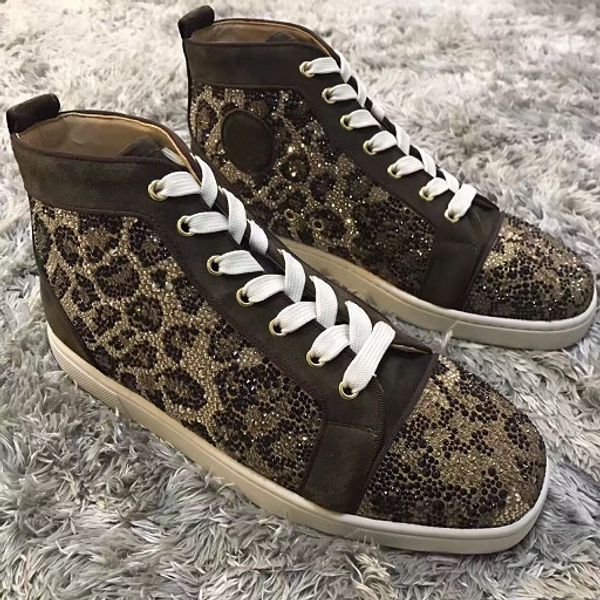 

Rhinestone Mens & Womens Casual Shoes Lover DesignER Red Bottom Luxury Brand Flats Sneaker Fashion Summer Autumn Party Shoes