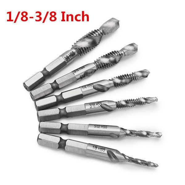 Compre 1 8 3 8 Pulgadas Broca De Broca De Broca Combinada Hss Set 14 Pulgada Hex Vástago Desbarbado Bits De Avellanado A 1193 Del Baoletao