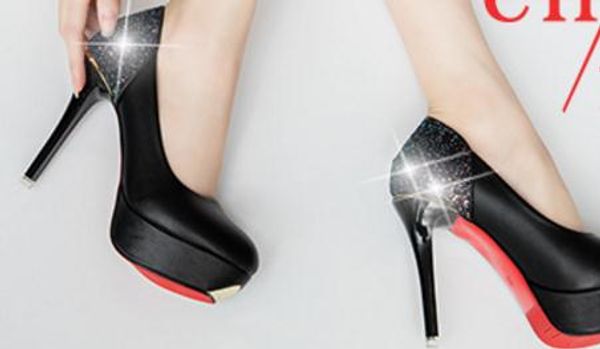 

europe and the united states 10cm female nude pointed heels in autumn with a fine with black patent leather shoes asakuchi shoes
