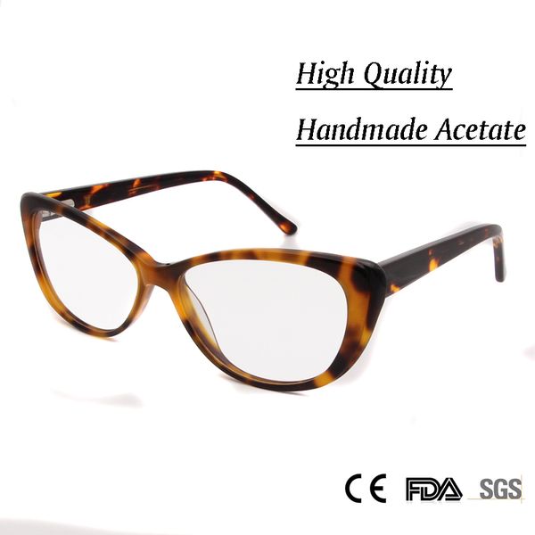 

wholesale- new handmade myopia glasses female cat frame glass clear glasses women optical oculos de grau feminino, Silver