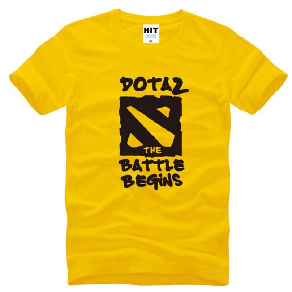 

new summer cotton short sleeve t shirts men fashion game dota 2 printed man tees the battle begins male fitness tshirt, White;black