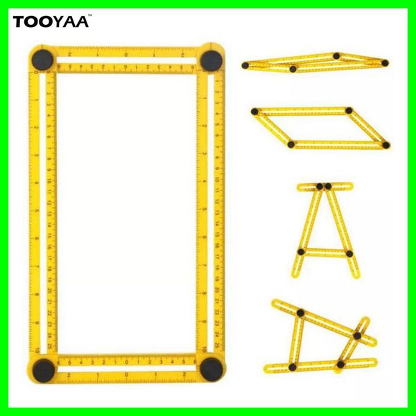 

multi-angle measuring ruler angle izer tools plastic four sides foldable rulers measuring instrument great template for all surfaces