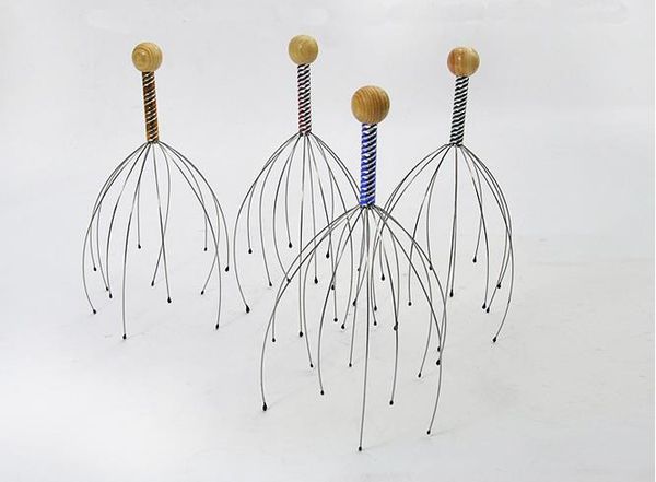 

manual brains calp hand head massager head neck scalp massager claw items with full-quality stainless steel wire relaxing