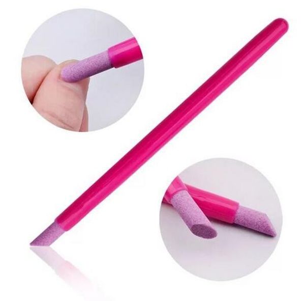 

pink white nail art cuticle remove ceramic rod scrubs cuticle stick stone tools