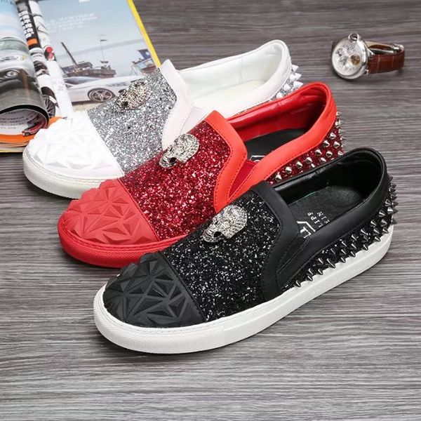 

new brand designer men casual shoes p men genuine leather shoes 38-46, Black