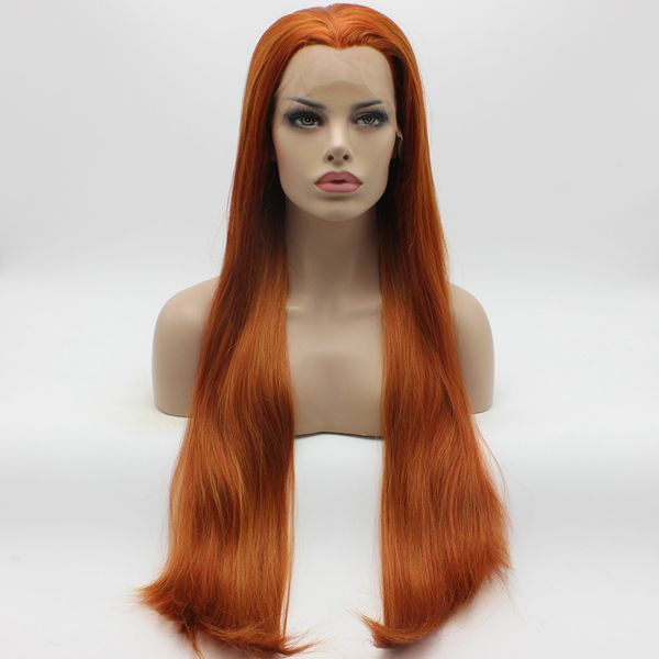 Iwona Hair Straight Extra Long Blonde Red Mix Wig 22 144 3100 Half