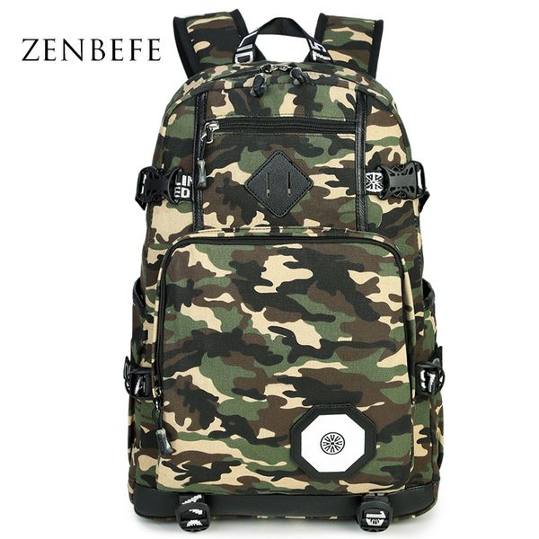 

wholesale- zenbefe brand design backpacks camouflage school bag for teenager bag travel bag for college backpack rucksack daypack