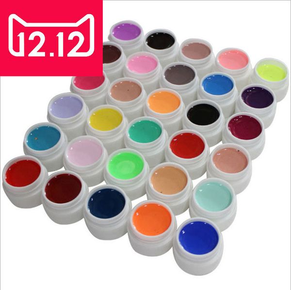 

wholesale- pure colour uv gel nail art tips shiny cover extension manicure gel tools,30colors/12colors /24colors uv gel kit