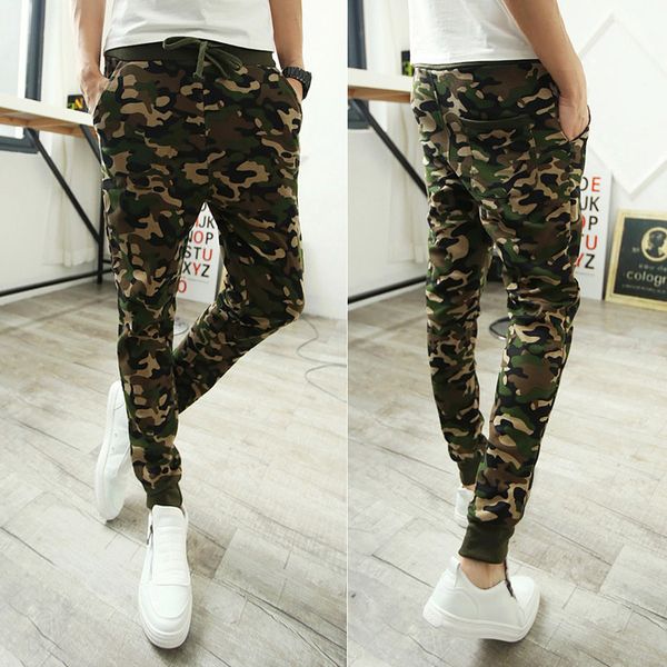 Camo baggy Joggers mens uzun harem pantolon Moda Slim Fit Kamuflaj Koşu Pantolon Erkekler Harem Sweatpants Kargo Pantolon için gündelik giyim