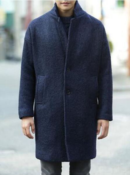 

men's autumn/winter in europe and the leisure fashion new han edition cultivate one's morality long cloth trench coat 571 /m-2xl, Black