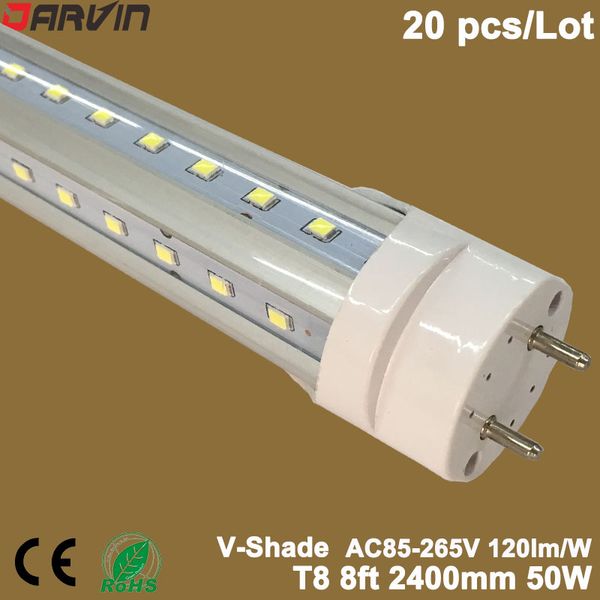 

led tube t8 split v shade led tube lamp 8 feet 2400mm 2.4m 50w led light bright cold white 6500k nature white 4500k warm white 3500k