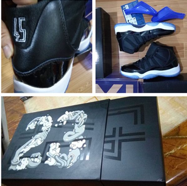 

with box number "45" "23" space jam 11s wholesale basketball shoes athletic sport sneakers size 36-47 ship