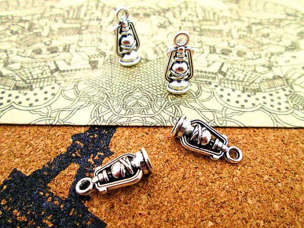 

75pcs-- lantern charms, antique tibetan silver 3d lantern charms pendants 16mm x 8mm, Bronze;silver