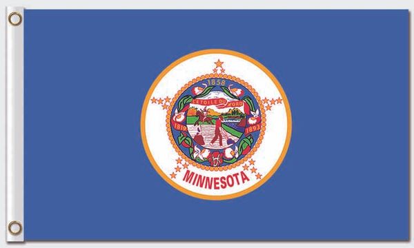 

Флаг страны Миннесота Соединенные Штаты Америки США Государственный баннер лета