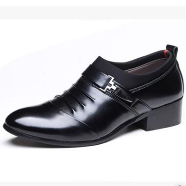 

man dress shoe flat shoes men's business oxfords casual shoe black brown genuine leather derby shoes size 38-44