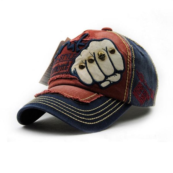 

wholesale- 1piece fist cotton baseball cap with rivet cool hat with patch embroidery outside door cap hip hop cap, Black;white
