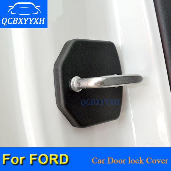 4 Pçs / lote ABS Car Door Lock Capas Protetoras Para Ford Focus Mondeo Kuga Borda Fiesta Everest Ecosport 2004-2018 Car-Styling QCBXYYXH