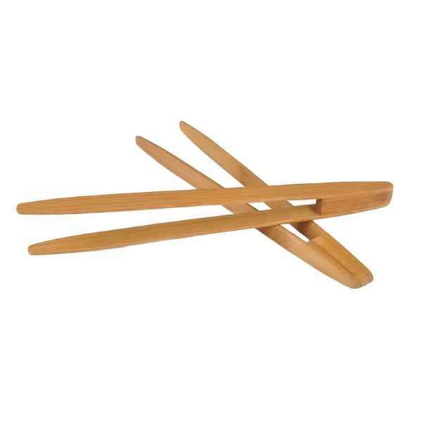 9 6inch Bamboo Kitchen Tongs Bbq Clip Salad Bread Serving Tongs