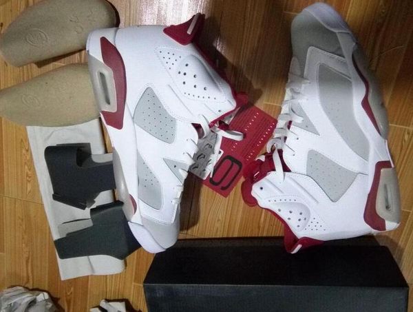 

alternate 6s white gym red hare in hand wholesale basketball shoes with box men free