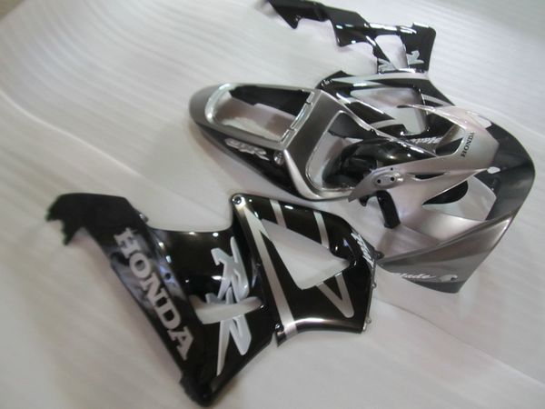 

injection molded abs plastic fairing kit for honda cbr900rr 00 01 silver black fairings set cbr929rr 2000 2001 ot27