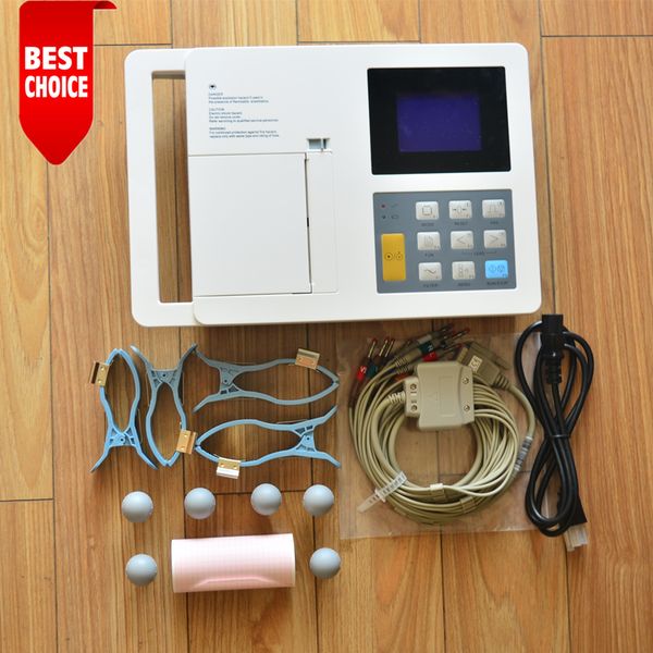 3 8in lcd 3channel ecg ekg machine optional ecg work station electrocardiograph portable ecg machine with 3 channels holter recording holter test ecg machine