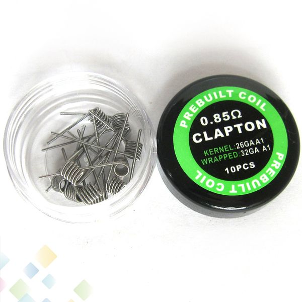 

Clapton Coil Premade Heating Wires Resistance 0.4 0.5 0.8 0.85ohm Fit Atomizer Electronic Cigarette Sold by PC DHL Free