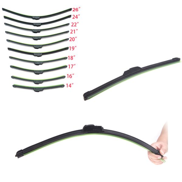 

universal u-type soft frameless bracketless rubber car windshield wiper blade