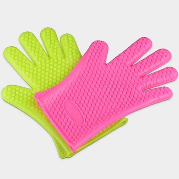 

heat holder gloves bakeware prevention resistance barbecue silicone kitchen oven mitts microwave resistant pot tools bbq grilling cooking