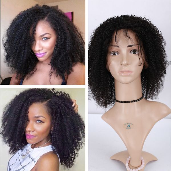 

Афроамериканец афро кудрявый кудрявый человеческий парик волос безрукий полный