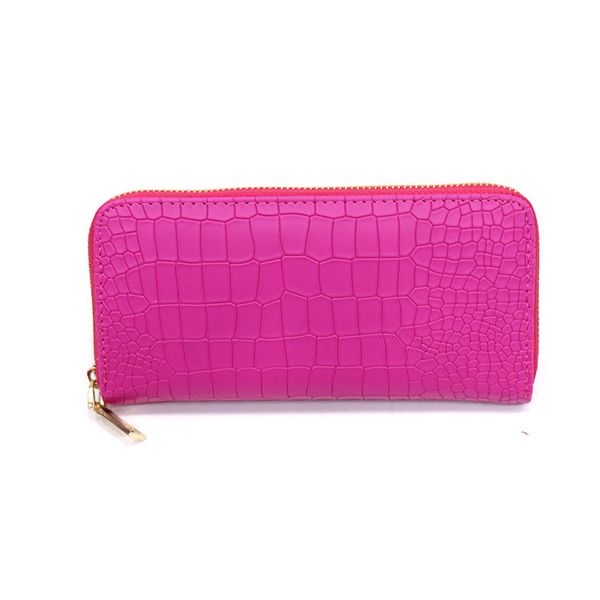 

new 2017 women purses vintage alligator wallet zipper clutch bag fashion designer female leather wallets famous brand purse, Red;black