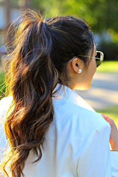 

loose wavy clip in ponytails brazilian human real hair 140g wavy curly clip ponytail natural hair extensions brown #2 for black women