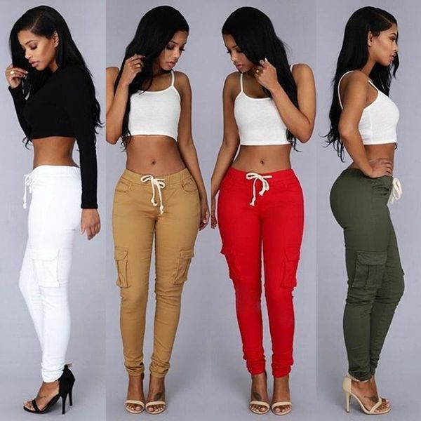 

женская карандаш стрейч повседневная джинсовые узкие джинсы брюки высокой талией джинсы брюки плюс размер 2018 новая мода cl161, Black;white