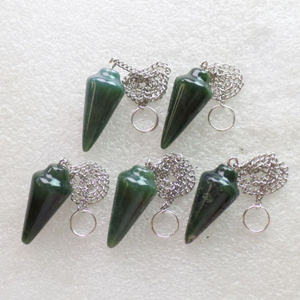 

YZ92 5 шт. Моховой Агат Маятник Кулон Из Бисера Случайный отправить