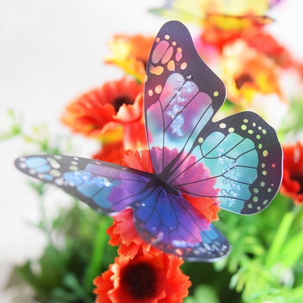 

18pcs/lots new creative colorful 3d butterfly wall stickers removable home decors art diy decorations child's gift