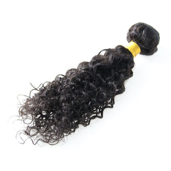 Echthaarbündel, natürlicher Haareinschlag, 100 g, verworrenes, lockiges reines Haar, natürliche schwarze peruanische reine Webart, kein Ausfallen, kein Verknoten